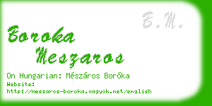 boroka meszaros business card